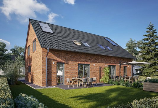 Doppelhaus Behringen 116 mit Klinkerfassade